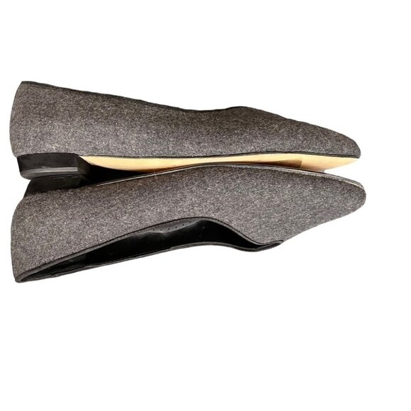 Vaneli Women's Ganet Pointed Toe Grey Flats Felt Leather Italian Made Sz 8 Wide - Picture 13 of 14